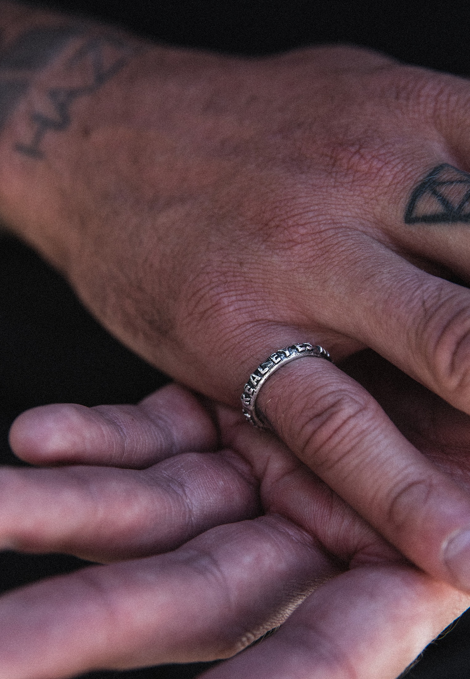 HAZE & GLORY Silberring »Ring Real Eyes Wording 925 Silber«