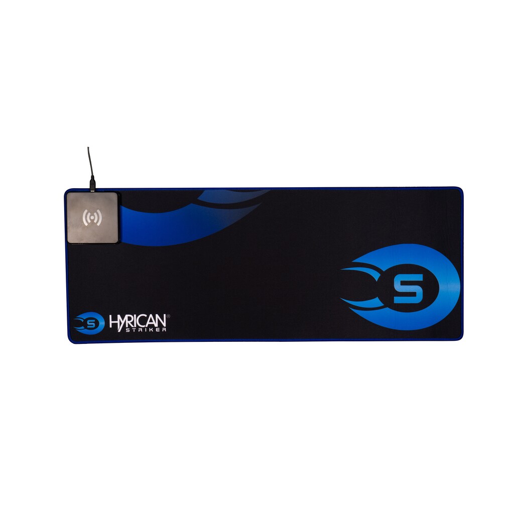 Hyrican Mauspad »Striker Qi Mauspad ST-MP15 inkl. 10W QI-Charger Micro-USB«, integriertes kabelloses Ladegerät