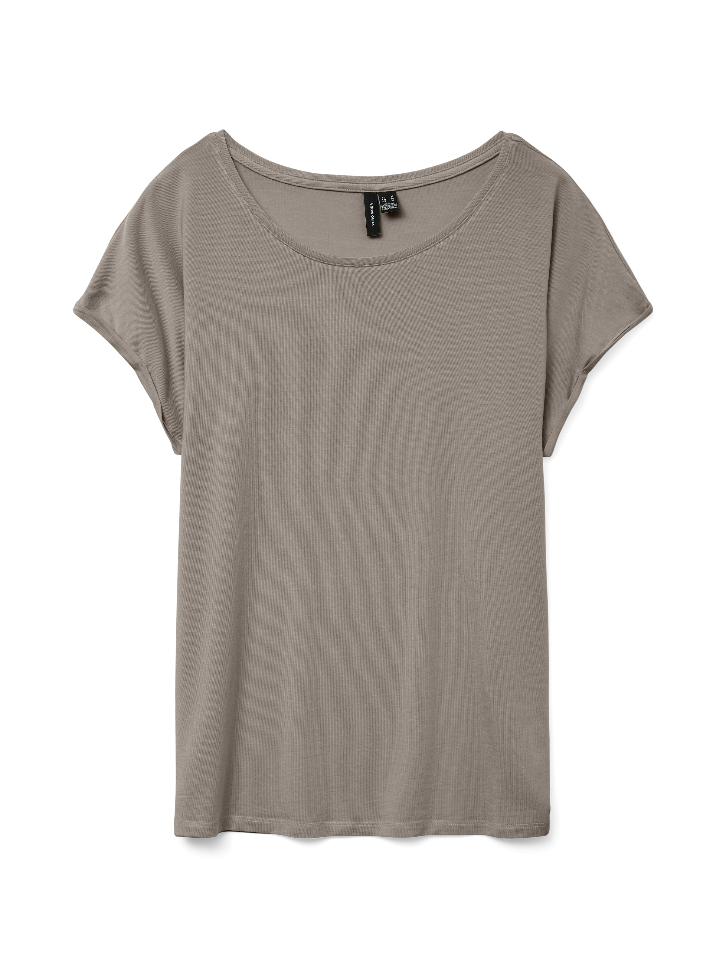 Vero Moda Rundhalsshirt »VMAVA PLAIN SS TOP GAJRS NOOS«