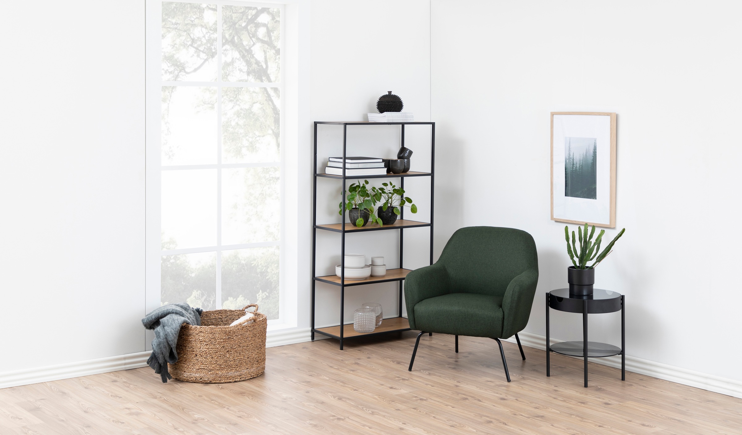 ACTONA GROUP Bücherregal, Metallgestell im modernen Industrie-Look, 4 Einlegeböden, Höhe 150 cm