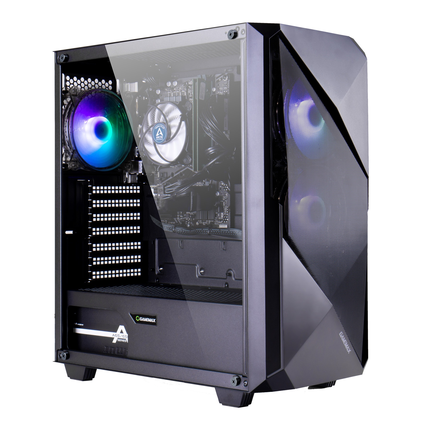 GAMEMAX PC-Komplettsystem »MegaDeal Striker SET2592«, (inkl. Maus, Tastatur & Rucksack), Windows 11 + MSI MAG 32C6 Curved Monitor, 80cm (32")