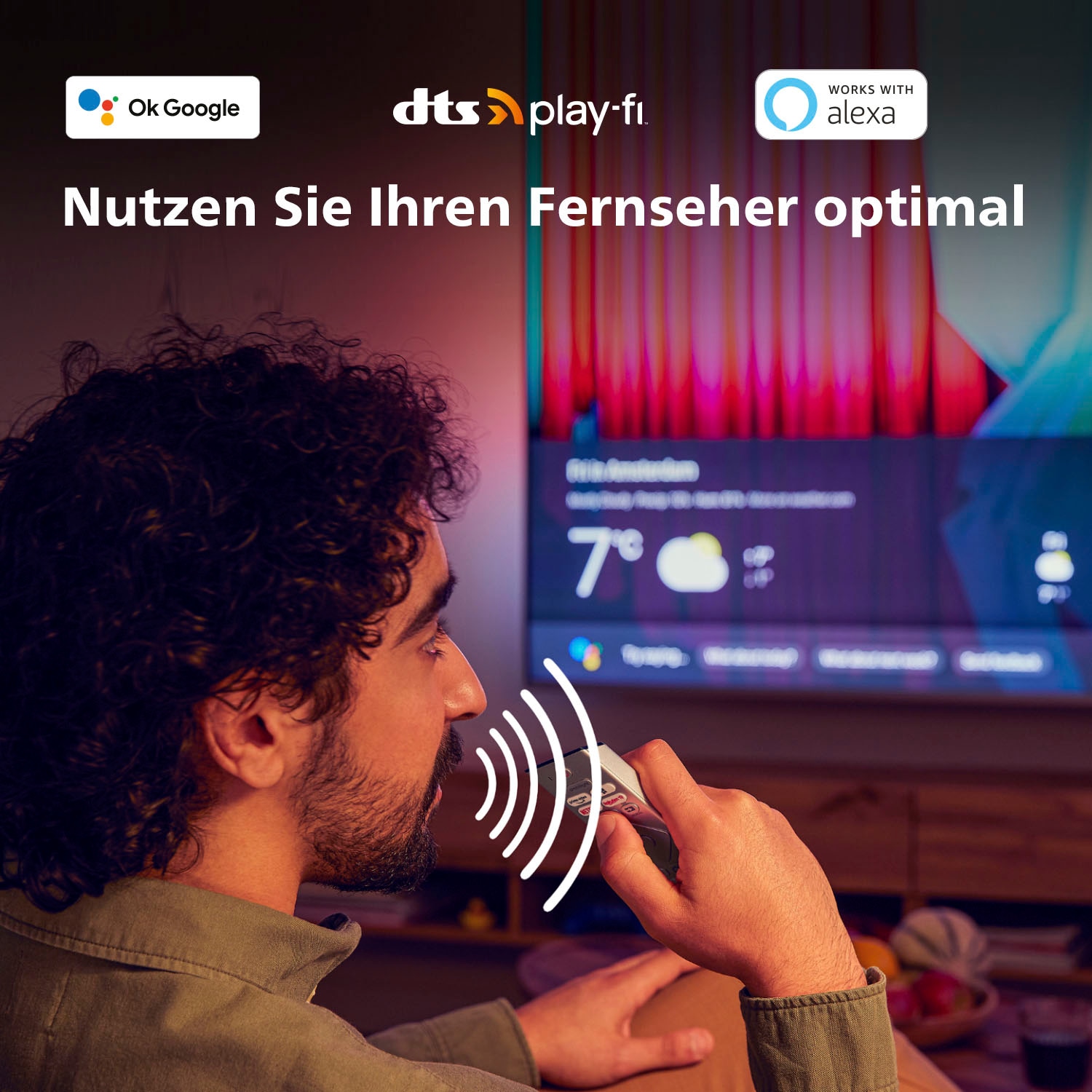 Philips LED-Fernseher »65PUS8548/12«, 4K Ultra HD, Android TV-Google TV-Smart-TV, 3-seitiges Ambilight