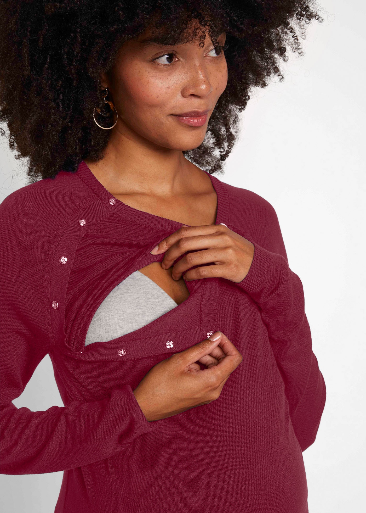 bonprix Stillpullover »2-in-1 Umstands- und Stillpullover aus Feinstrick« aus Viskose und Polyamid, mit Rollkragen, figurbetonte Passform