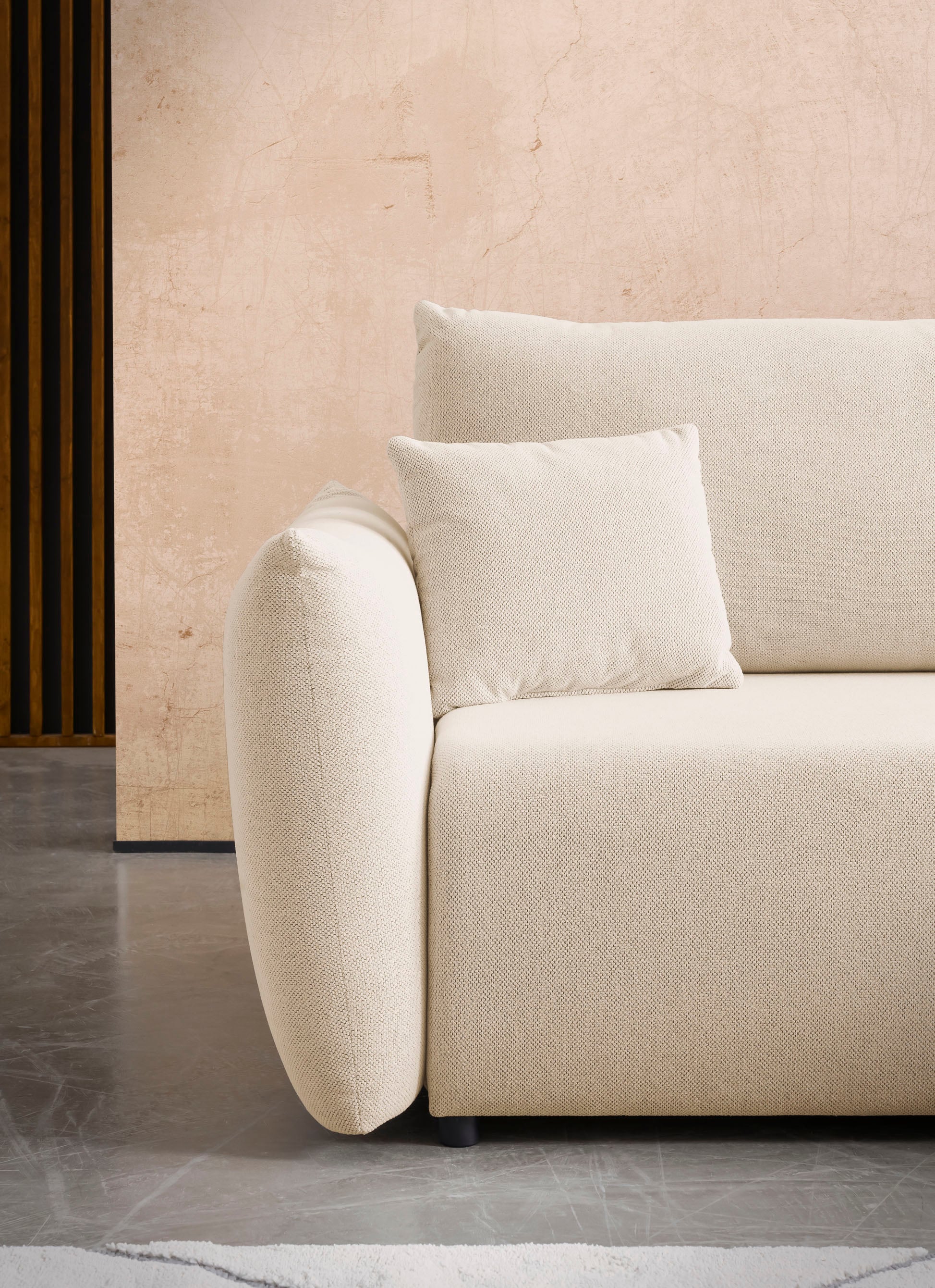 INOSIGN Ecksofa »MAVAS Schlafsofa mit Bettkasten, L-Form,«, ca.257/127cm (Liegefläche 212/145 cm), Cord, Chenille, Struktur