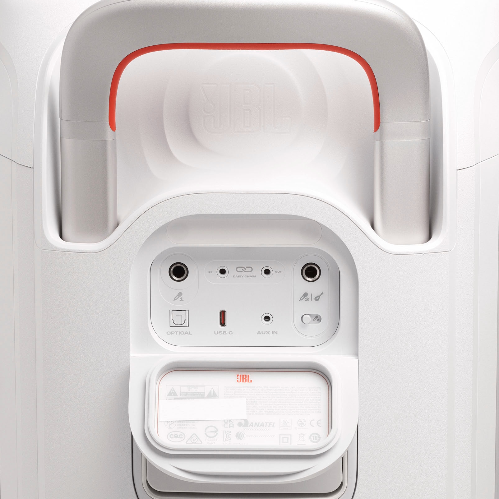 JBL Party-Lautsprecher »PARTYBOX 330« (A2DP Bluetooth | AVRCP Bluetooth | Bluetooth Lautstärkeanpassung 280 W) Tragbarer Party-Lautsprecher mit Beleuchtung, Teleskopgriff und Rollen
