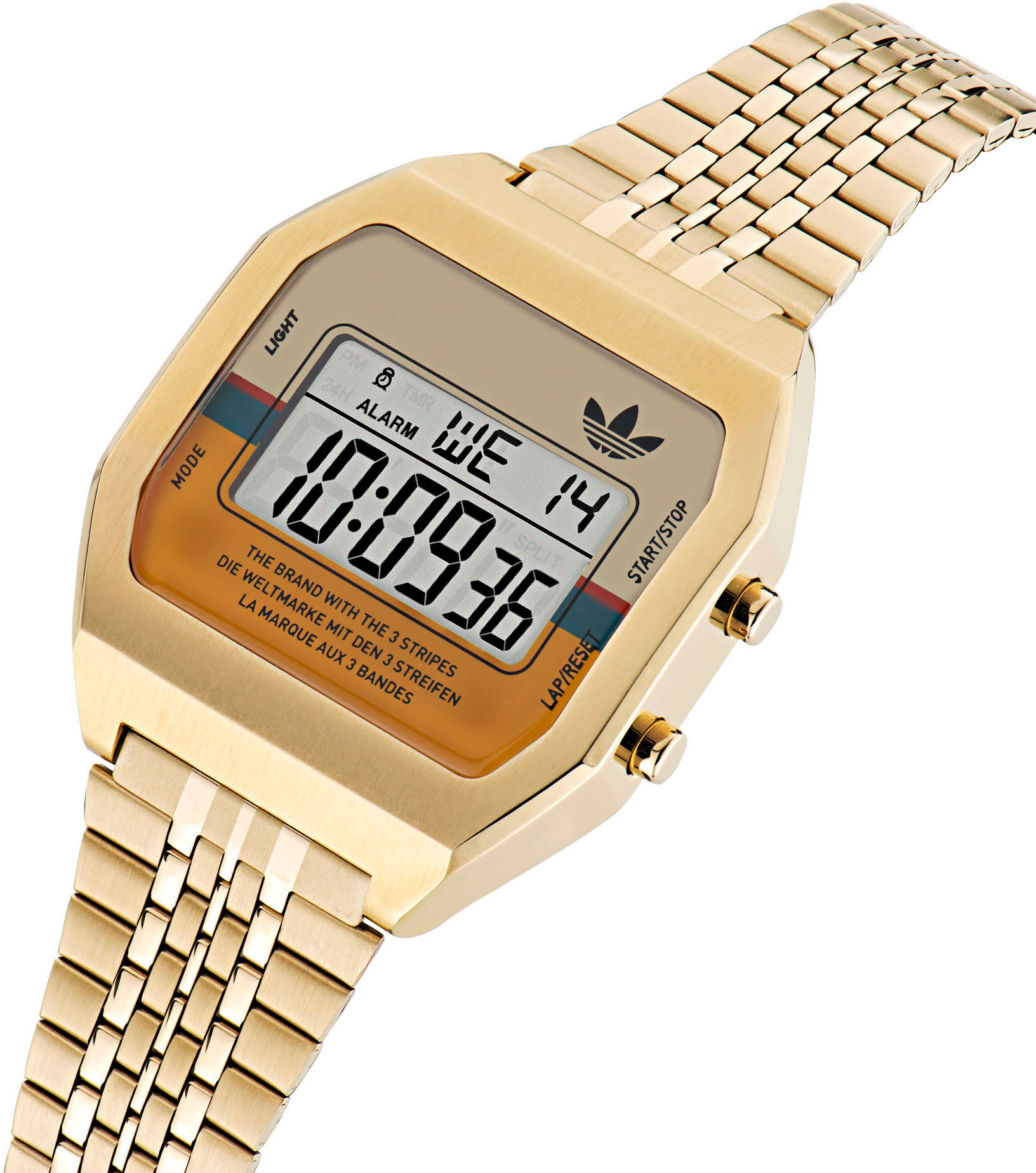 adidas Originals Digitaluhr »DIGITAL TWO«, Armbanduhr, Quarzuhr, Damenuhr, Herrenuhr, Edelstahlarmband