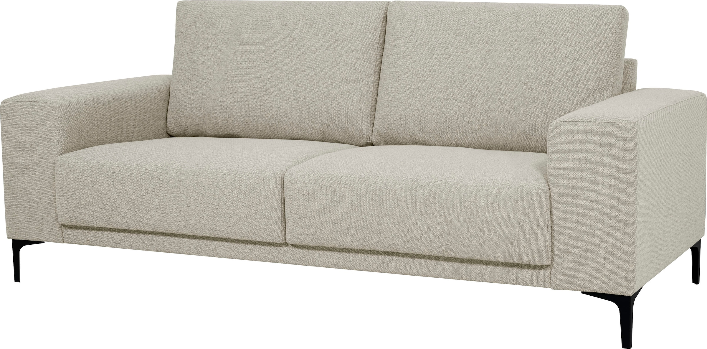 OTTO home 2-Sitzer »Xander« Breite 164 cm, Webstoff, Soft-Touch Chenille, schwarze Metallfüße