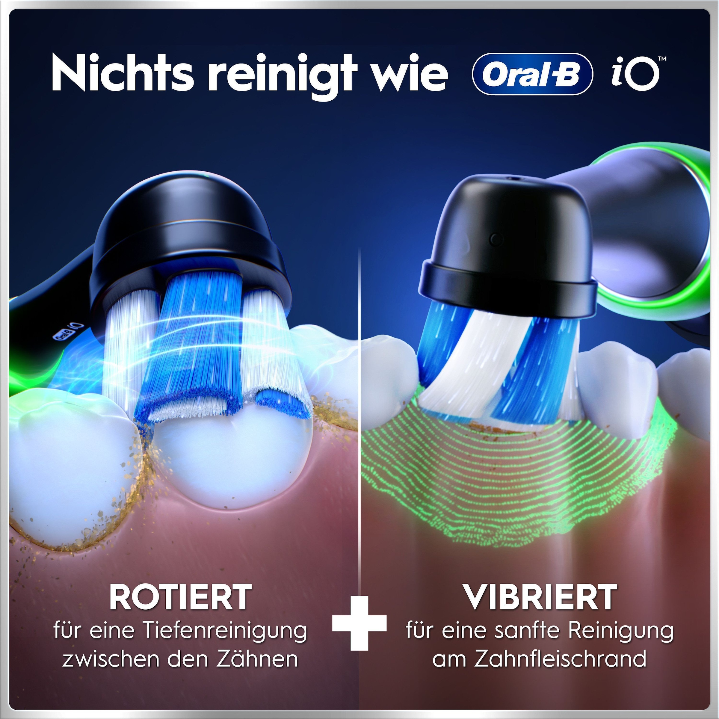 Oral-B Elektrische Zahnbürste »iO 6« 2 Stk. Aufsteckbürsten mit Magnet-Technologie, Display, 5 Putzmodi, Reiseetui
