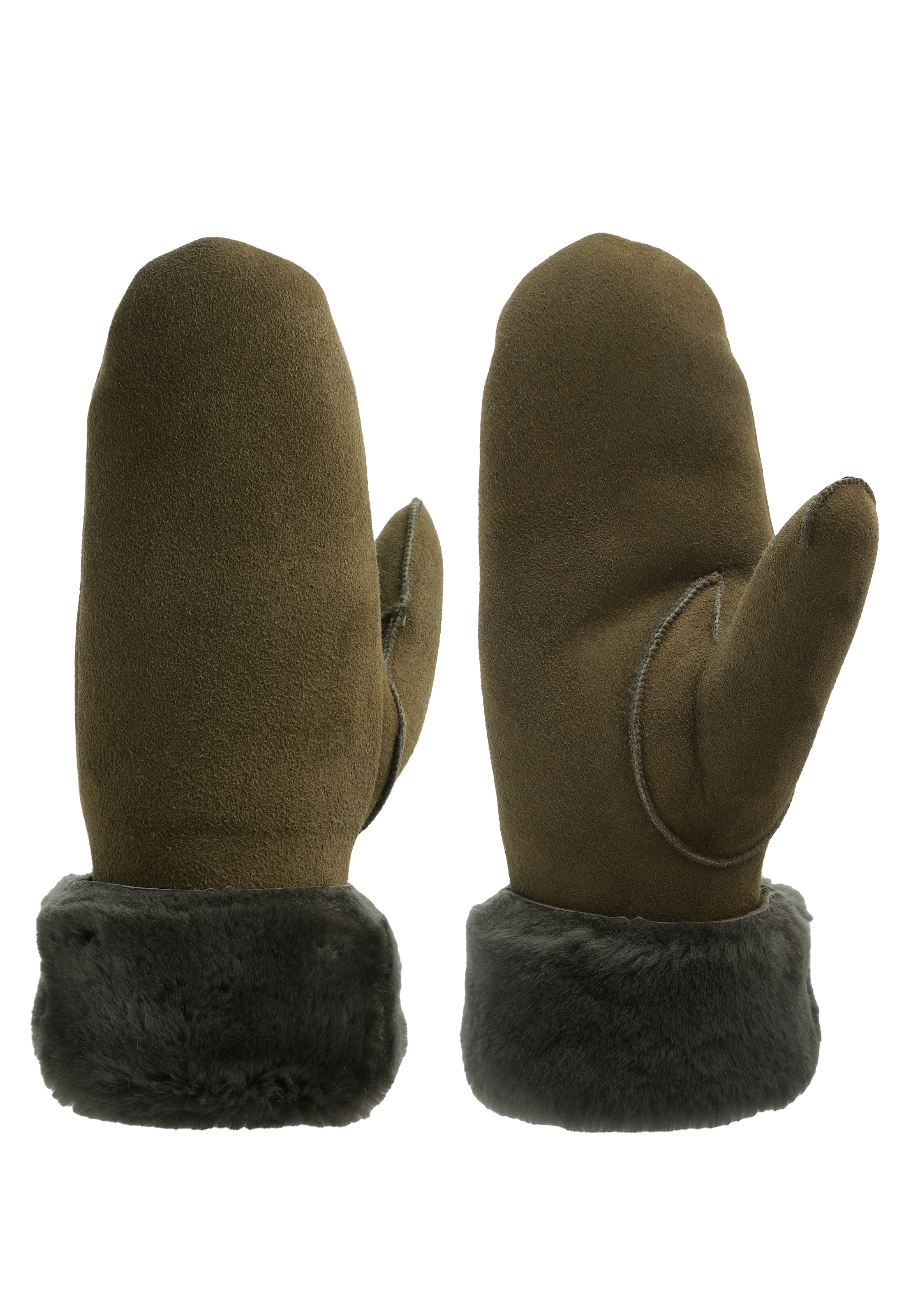 PEARLWOOD Lederhandschuhe »FIONA«, (1 Paar), Velourleder, Fausthandschuh, warm gefüttert