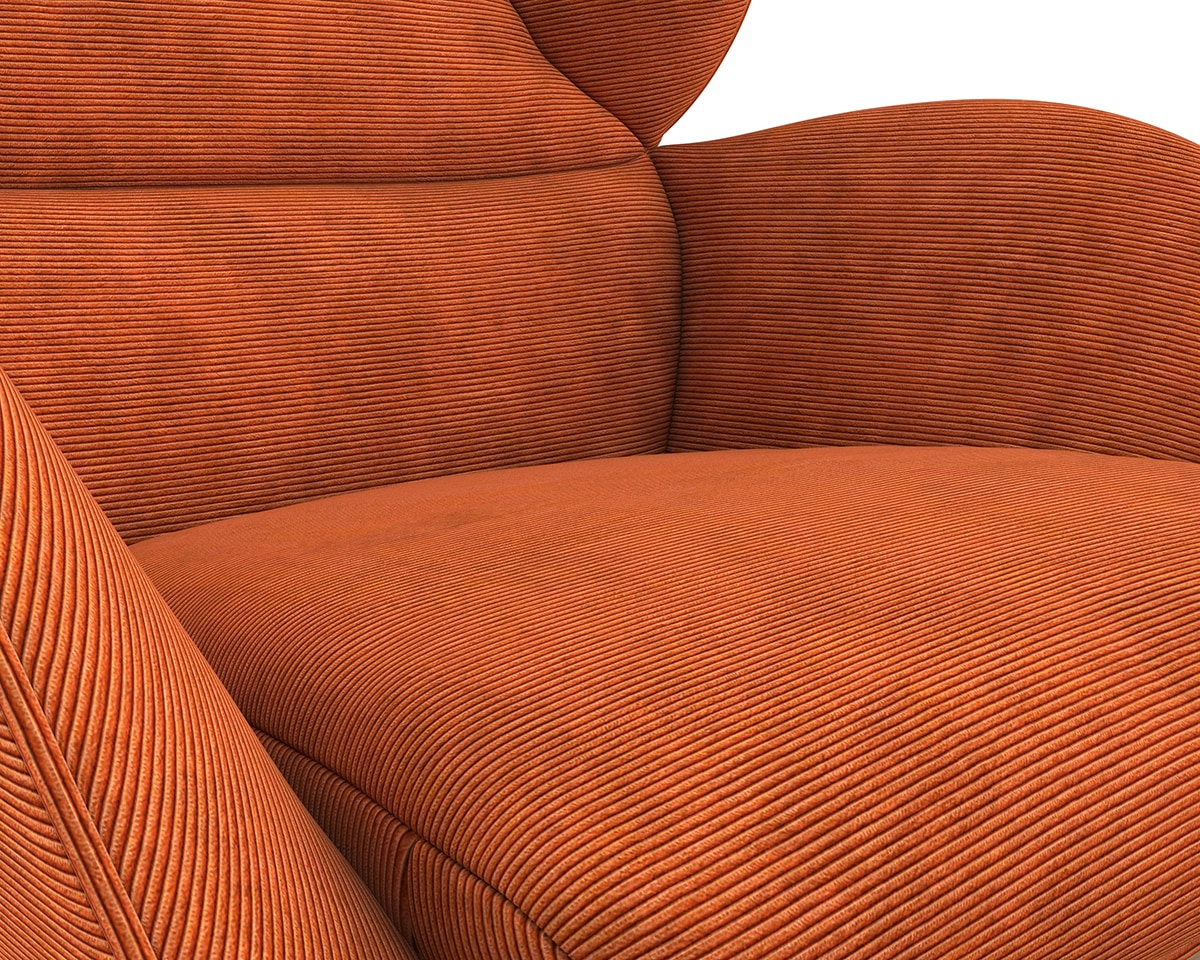 FLEXLUX Ohrensessel »Adria«, Stil & Komfort, organische Form, Fuß Eiche