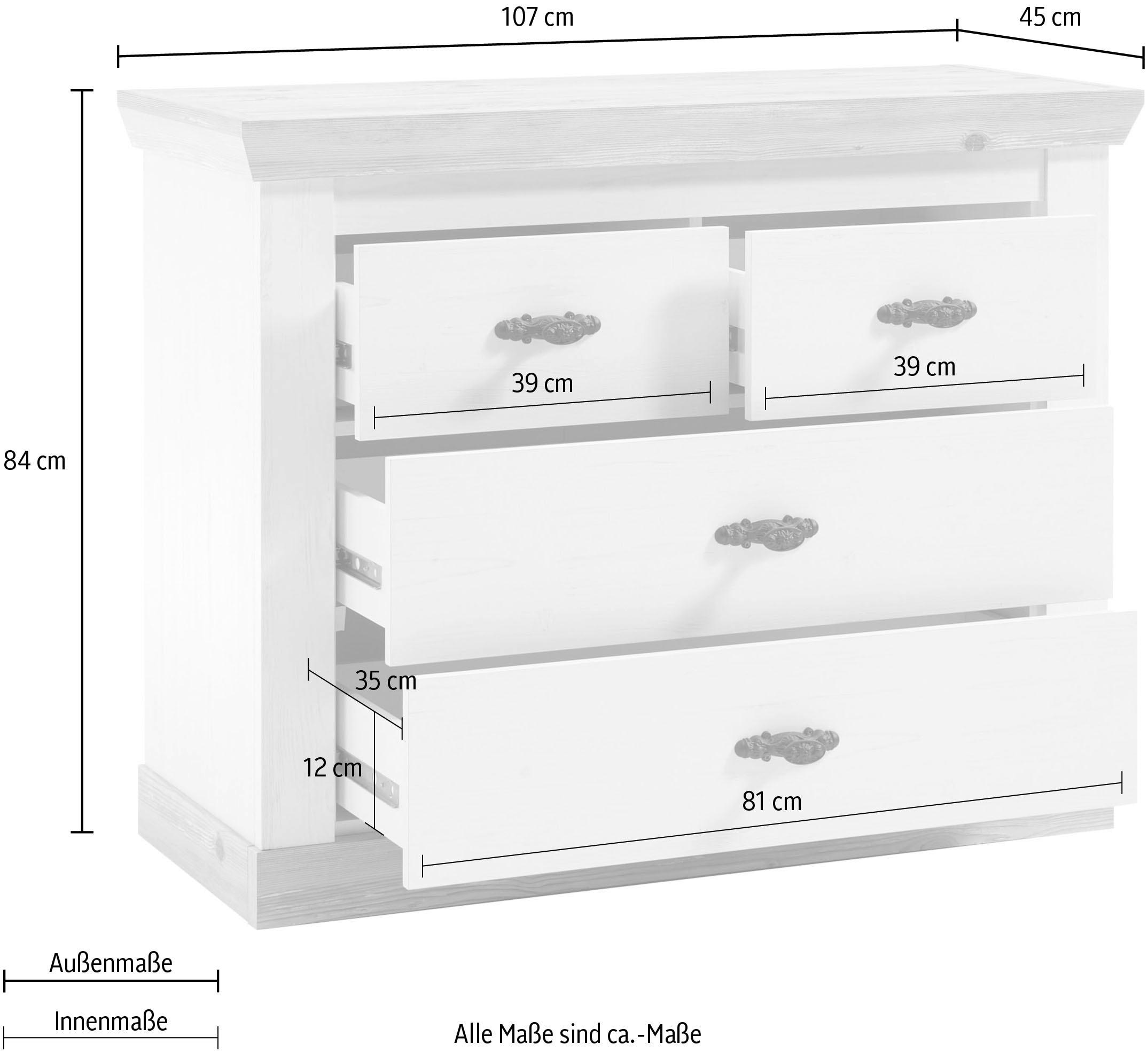 Home affaire Kommode »Florenz«, Breite ca. 107 cm