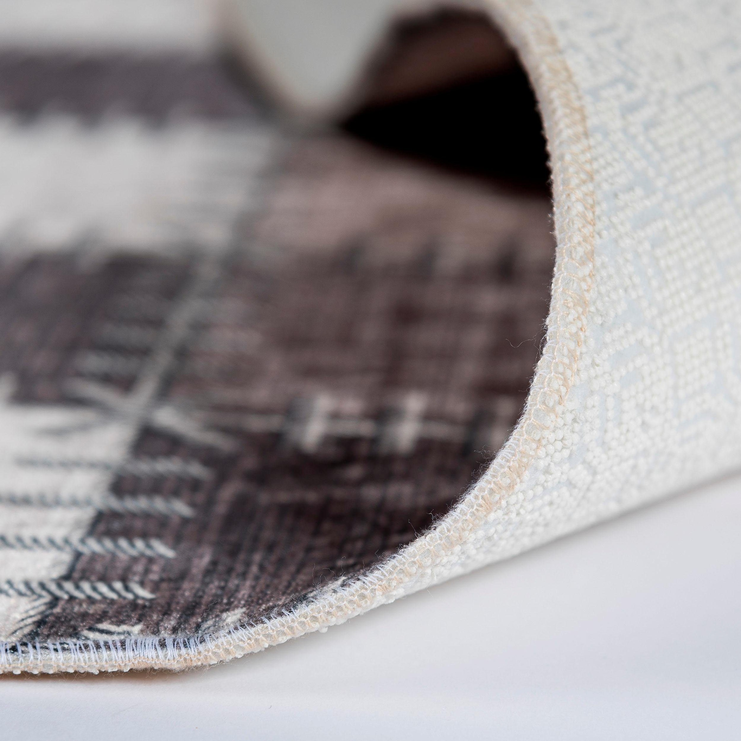 Sehrazat Teppich »Caimas 2952«, rechteckig, 5 mm Höhe, waschbar, weiche Microfaser, Wohnzimmer