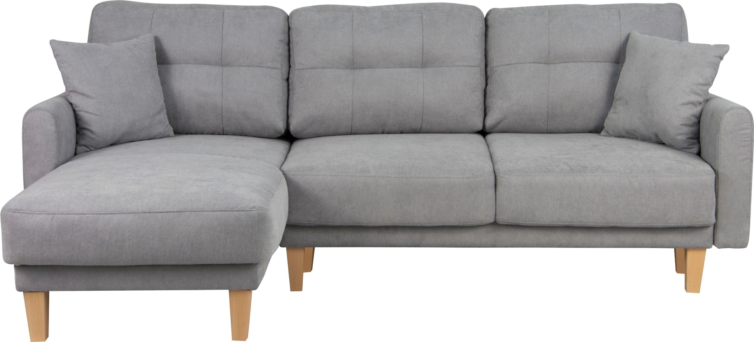 Home affaire Ecksofa »Triplo, Zierkissen, Schlaffunktion, B/T/H: 234/164/89 cm, L-Form«, wahlweise mit Bettfunktion und Bettkasten, Liegefläche 210/132 cm