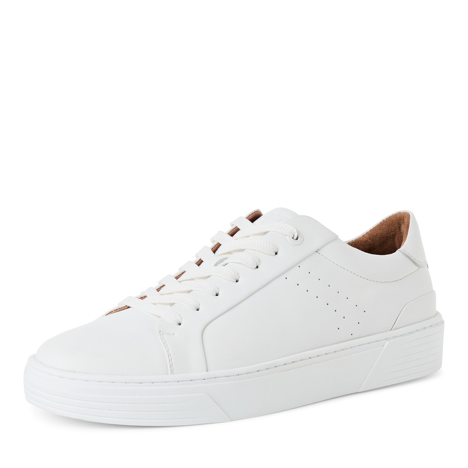 MARCO TOZZI Plateausneaker  , Freizeitsch, Halbschuh, Schnürschuh mit Perforierung und Ziernähten