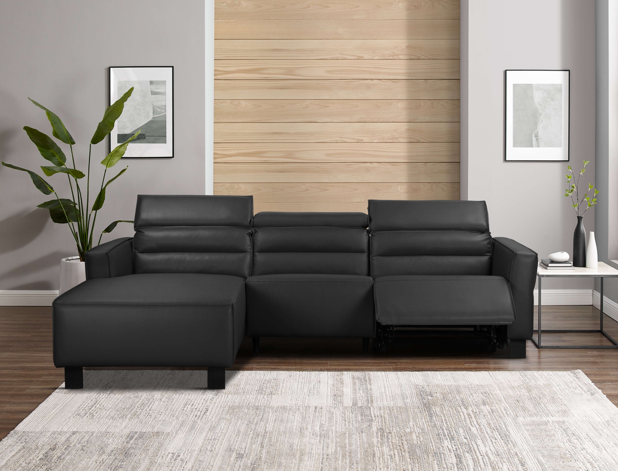 Places of Style Ecksofa »Carpari, L-Form, 263 cm, manuelle o. elektrische Relaxfunktion,«, USB A/C und Kopfteilverstellung