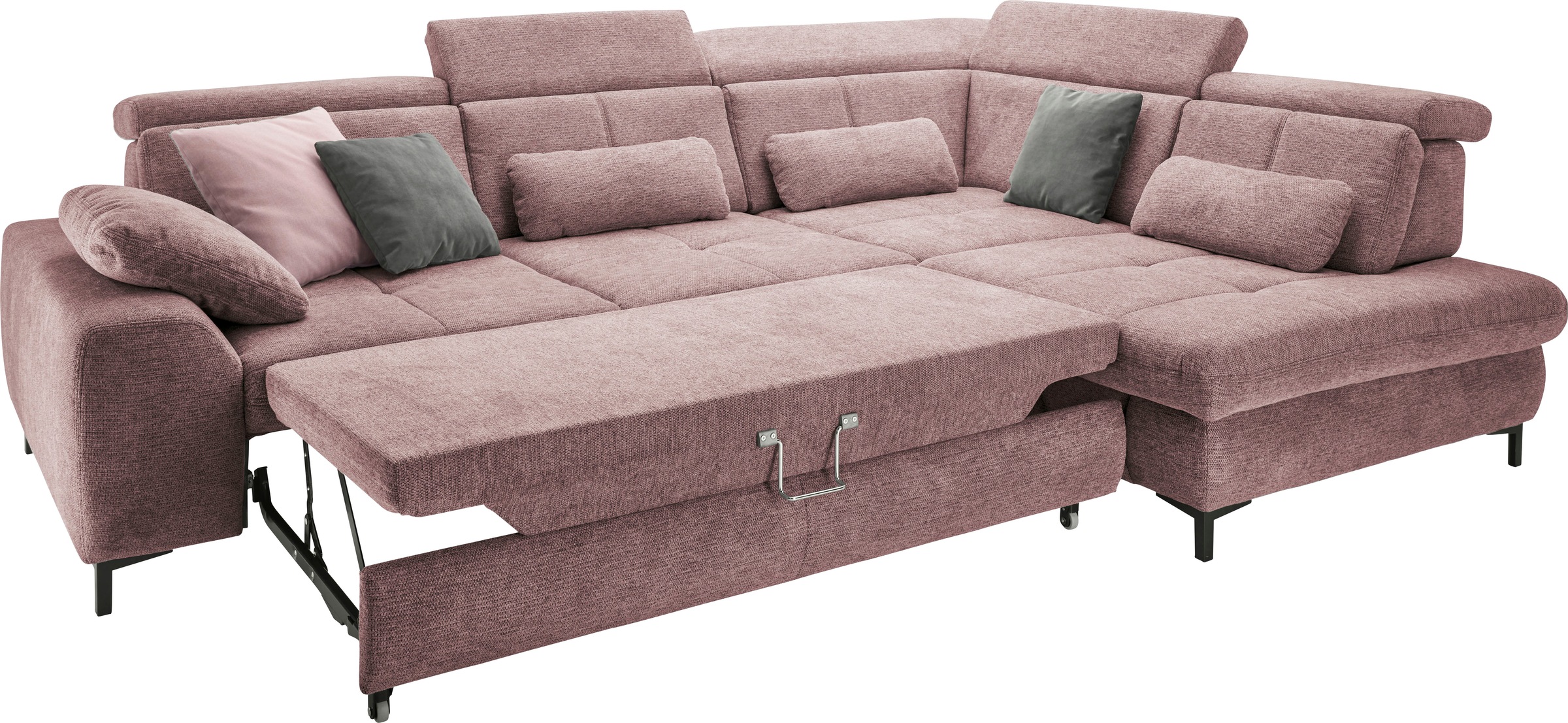 set one by Musterring Ecksofa »SO 3400, Komfortsitzhöhe 47cm oder 49cm, inkl. Sitztiefenverstellung«, verschiedene Funktionen, Kaltschaumpolsterung, Stellmaße 220 x 317 cm