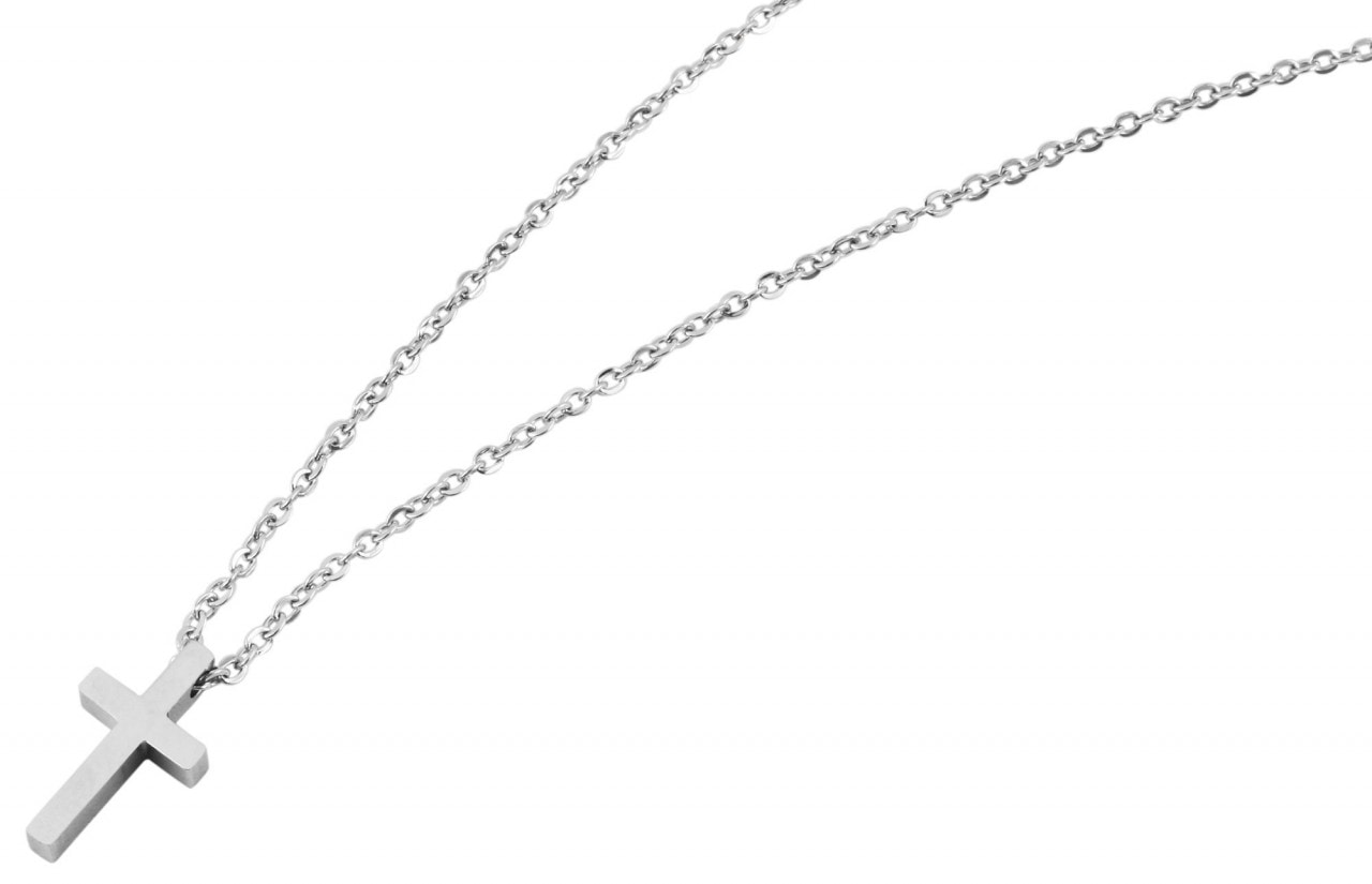 Adelia´s Kette mit Anhänger »Adelia's Unisex Edelstahl Halskette mit Anhänger Kreuz 43 cm + 5.0 cm«