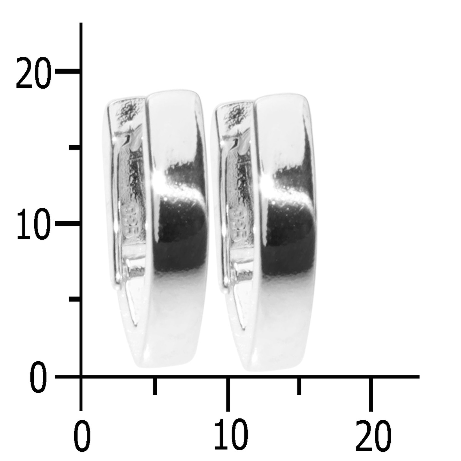 OSTSEE-SCHMUCK Klappcreolen »- Babsi 17.38 - Silber 925/000 -,«