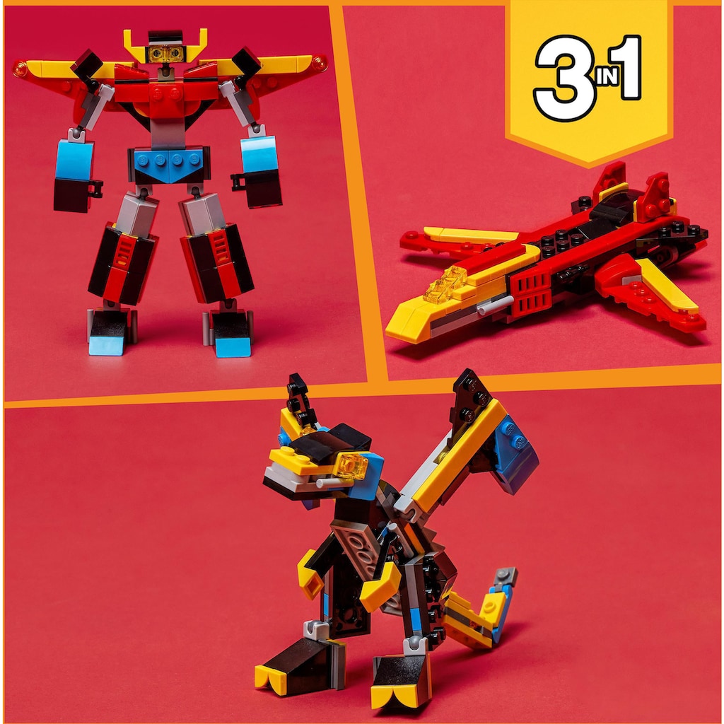 LEGO® Konstruktionsspielsteine »Super-Mech (31124), LEGO® Creator 3in1«, (159 St.)