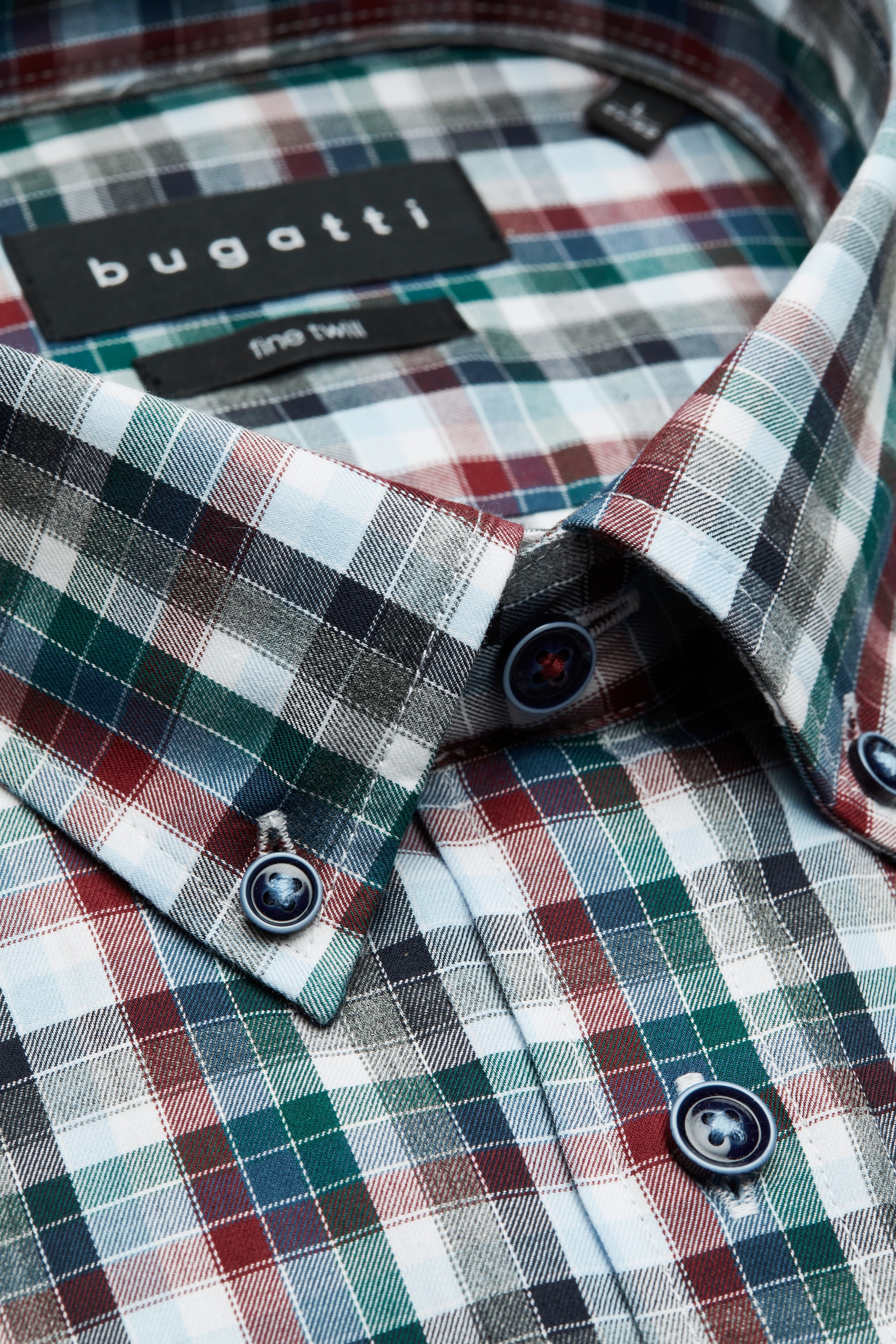 bugatti Langarmhemd »Modern Fit«, mit Button-Down-Kragen