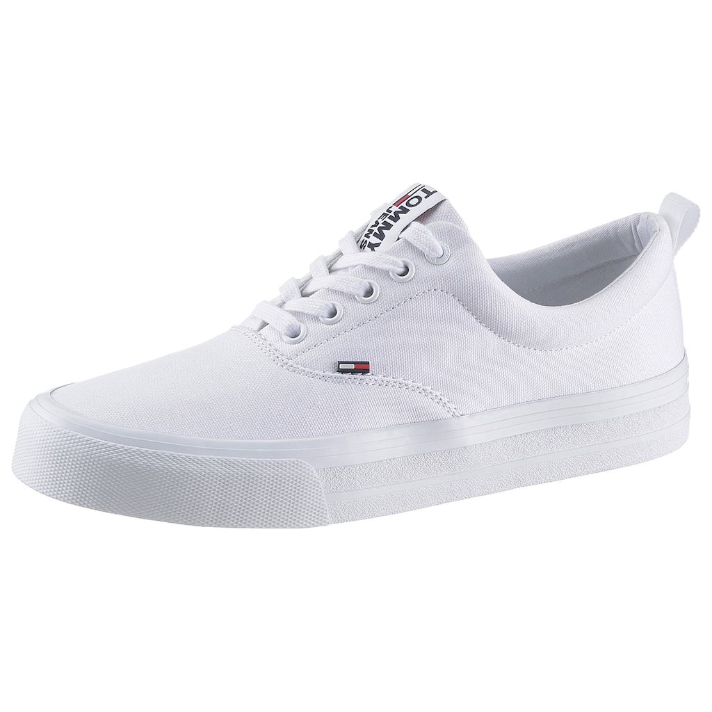 Tommy Jeans Sneaker »CLASSIC TOMMY JEANS SNEAKER«, mit gepolstertem Schaftrand, Freizeitschuh, Halbschuh, Schnürschuh