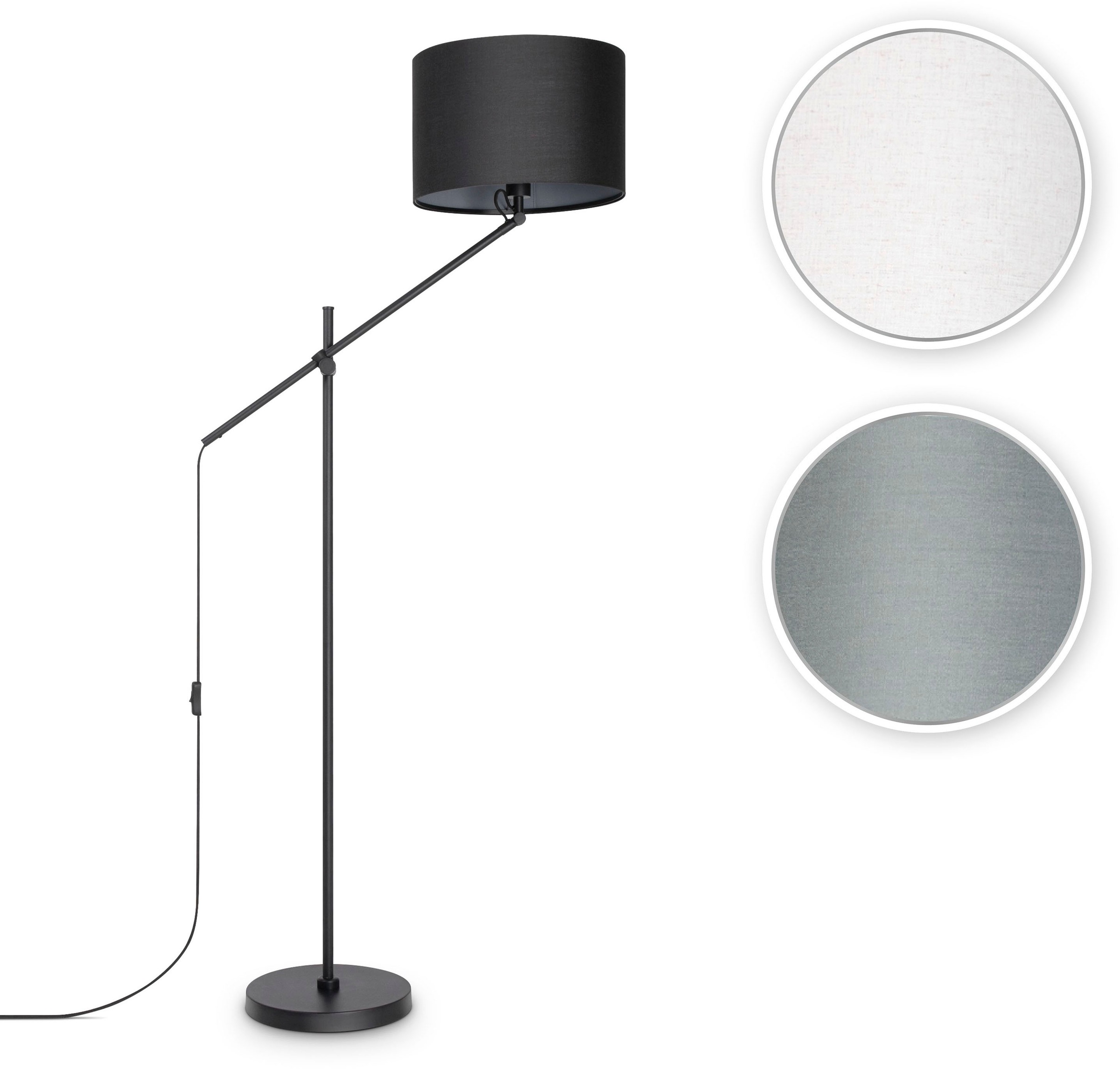 Paco Home Stehlampe »TOM«, 1 flammig, Leuchtmittel E27 | ohne Leuchtmittel, mit kompatiblen Dimmer und Leuchtmittel