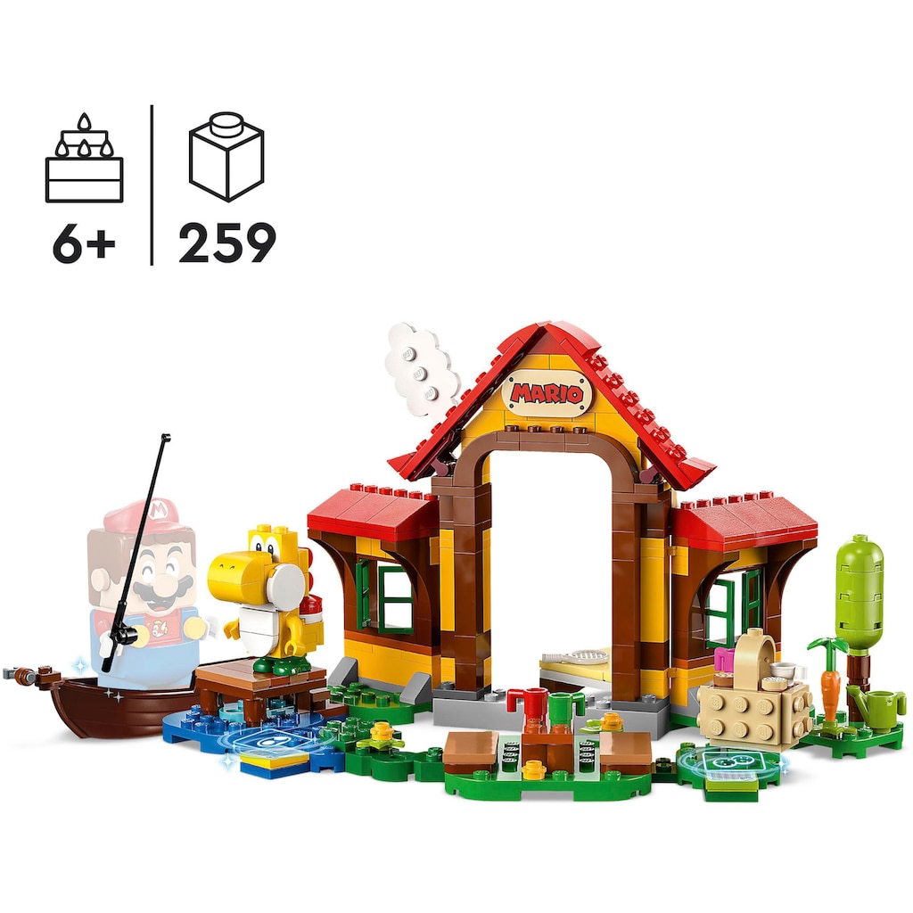 LEGO® Konstruktionsspielsteine »Picknick bei Mario – Erweiterungsset (71422), LEGO® Super Mario«, (259 St.)