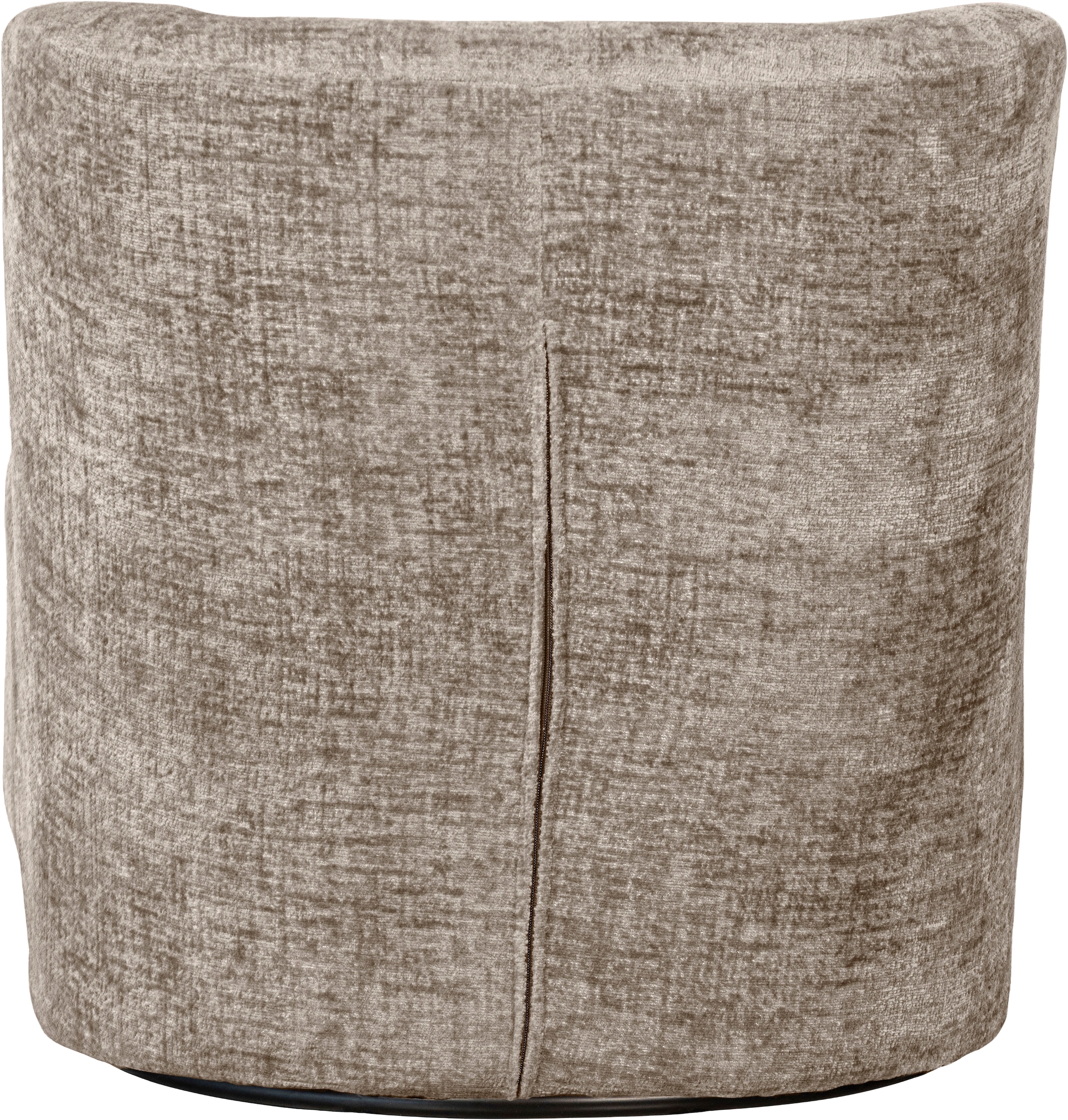 WOOOD Drehsessel »Atty mit struktur-Velvetbezug und Drehmechanismus B 74 x T 65 x H 75cm« Sehr hohe Verschleißfestigkeit, montiert geliefert, Tragkraft 120 kg