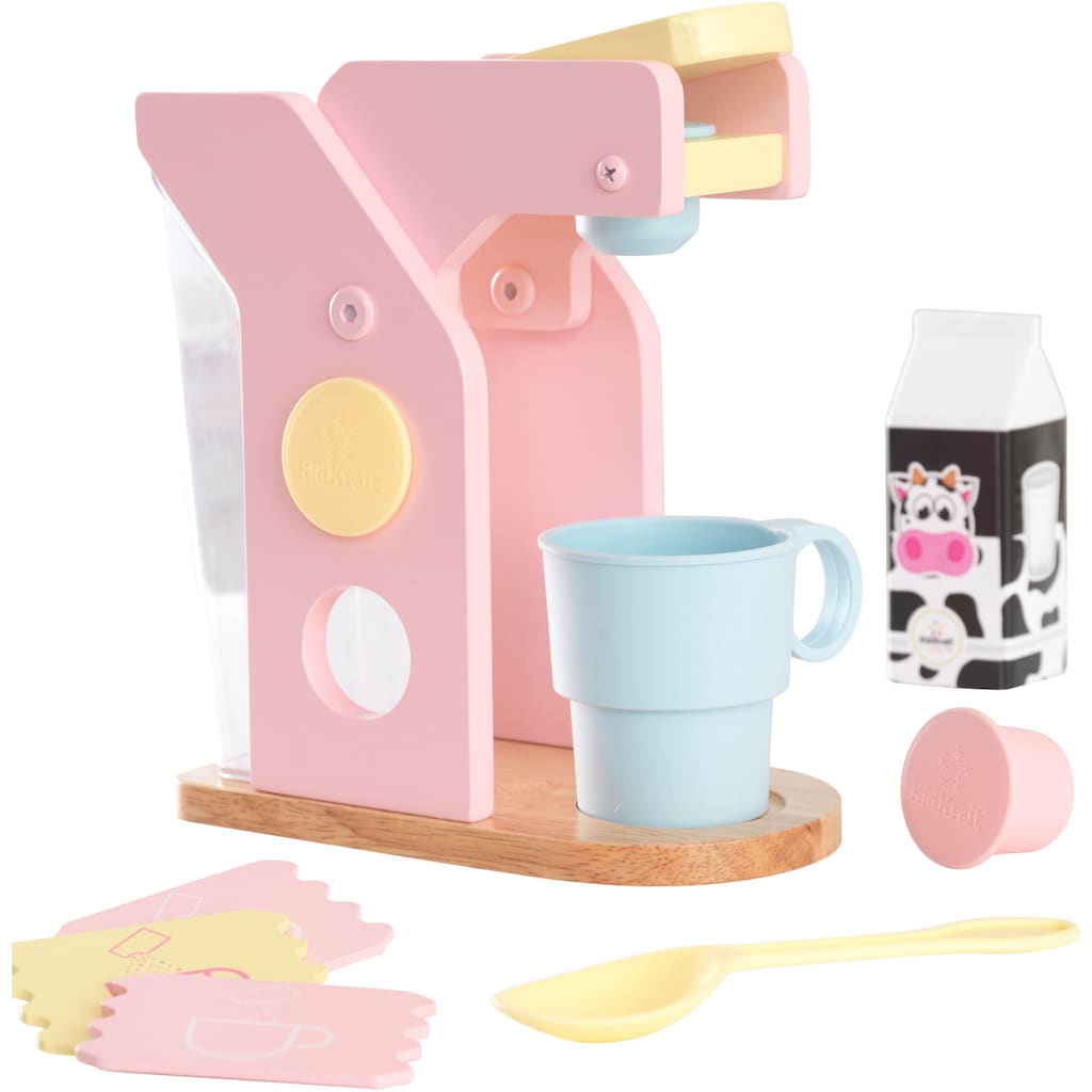 KidKraft® Kinder-Kaffeemaschine »Holzspielzeug, Spielset Kaffee, Pastellfarben«, (10 tlg.)