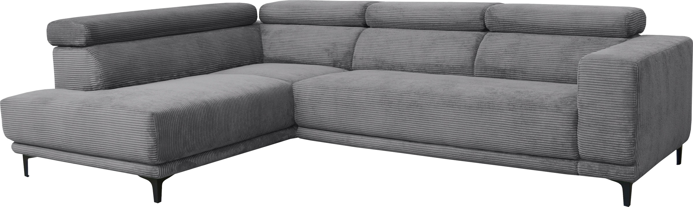 alina Ecksofa »Hikari«, wahlweise mit Sitzvorzug, in modernem Cordstoff, Breite 302 cm