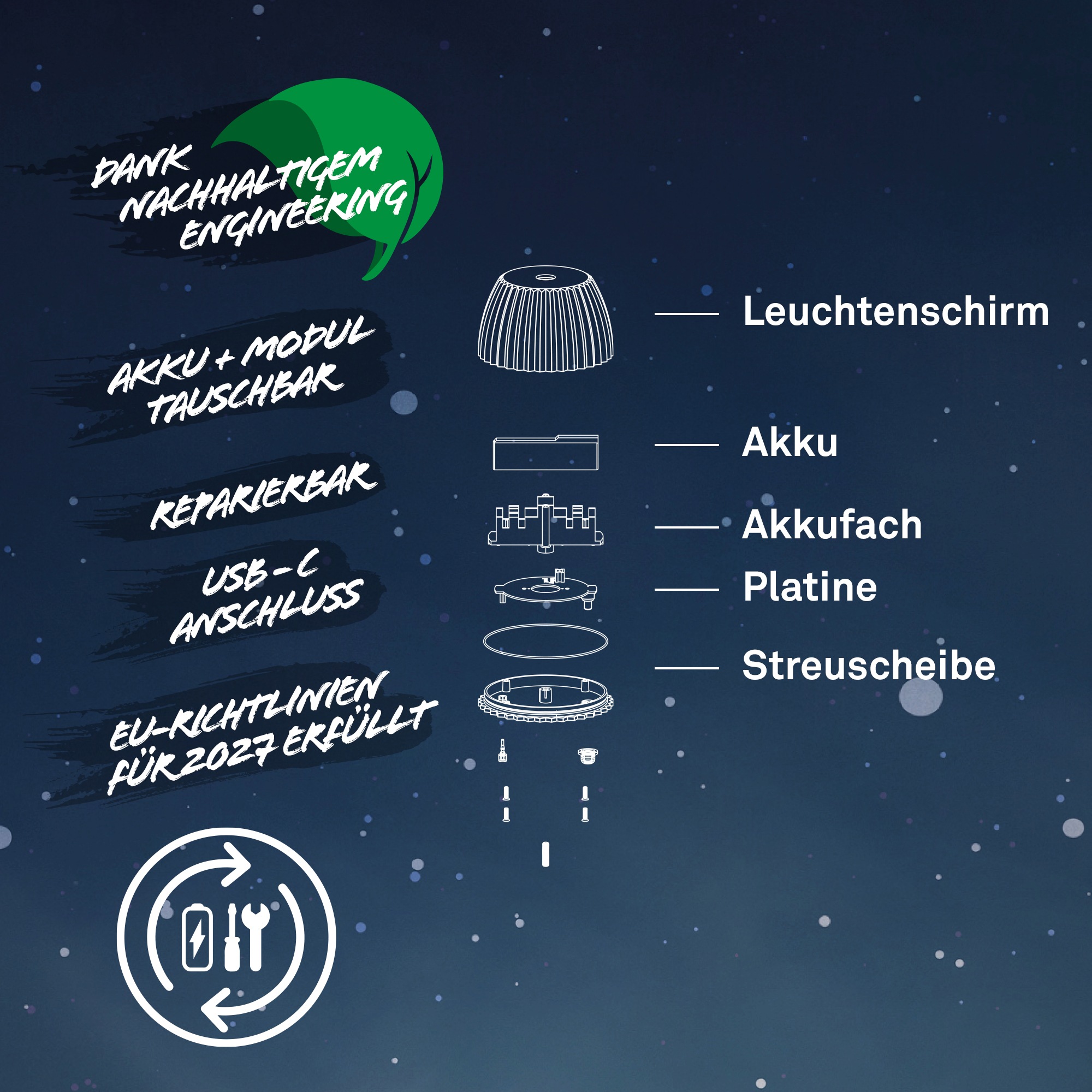 Briloner Leuchten »Akku LED Stehleuchte Riffle«