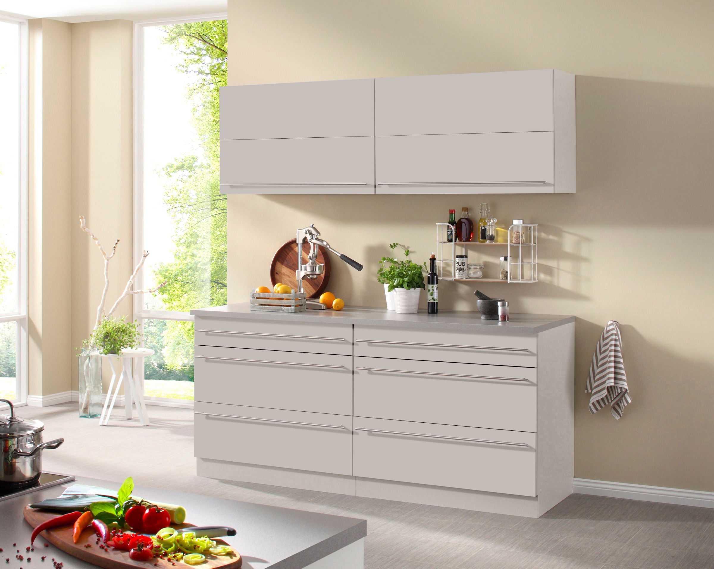 wiho Küchen Küche »Chicago« ohne E-Geräte, Gesamtbreite 180 cm