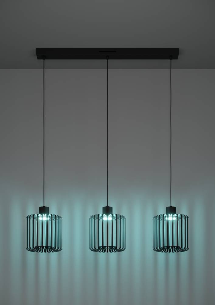 EGLO Hängeleuchte »GINESTRONE-Z«, 3 flammig, Leuchtmittel LED-Modul | LED fest integriert, Hängelampe, ZigBee, App und Sprachsteuerung Alexa, RGB, dimmbar