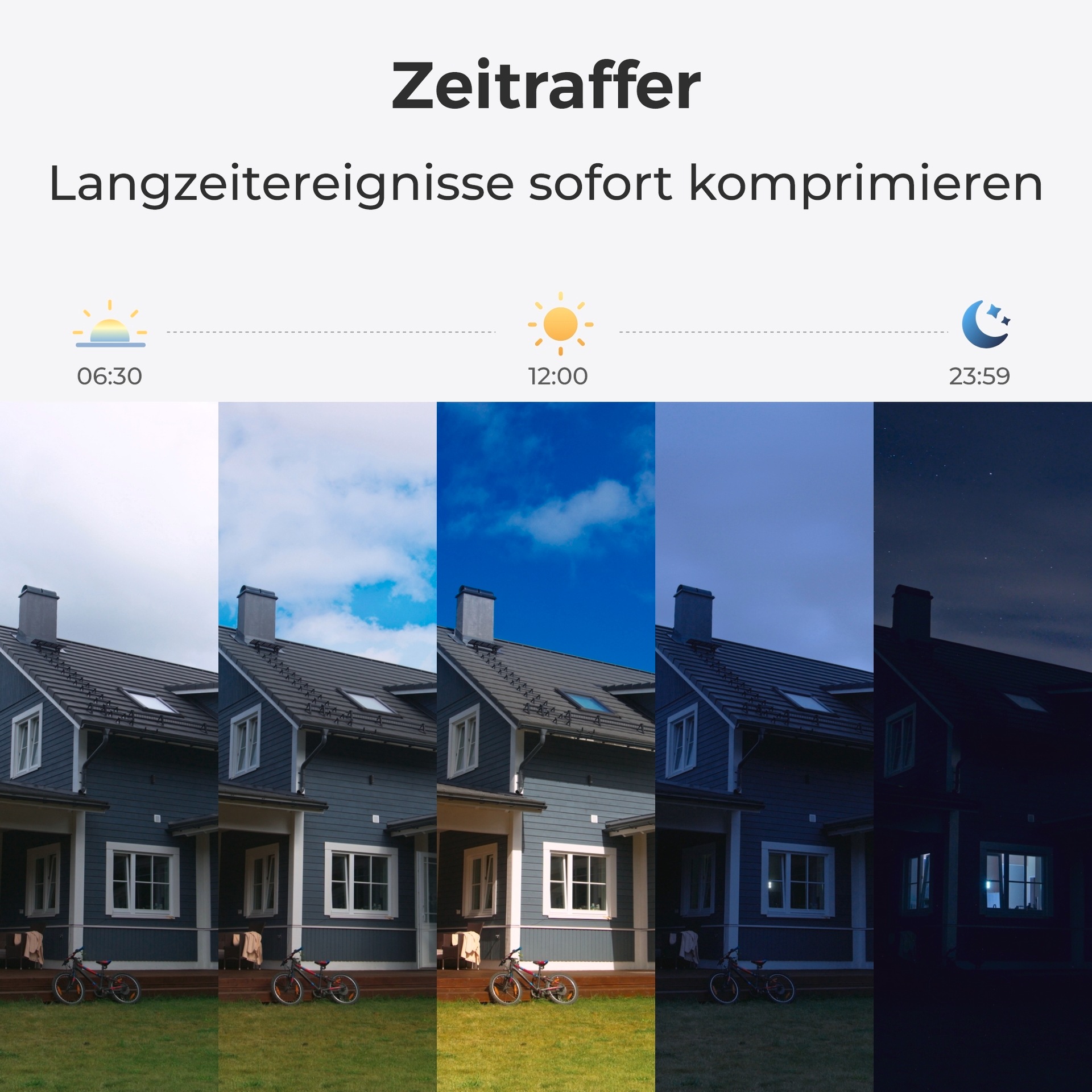 Reolink Überwachungskamera »Argus Serie B330-B - 5MP Akkukamera mit Person/Fahrzeug/Tiererkennung«, Außenbereich, solarbetrieben, Farbnachtsicht, 2,4/5GHz WLAN
