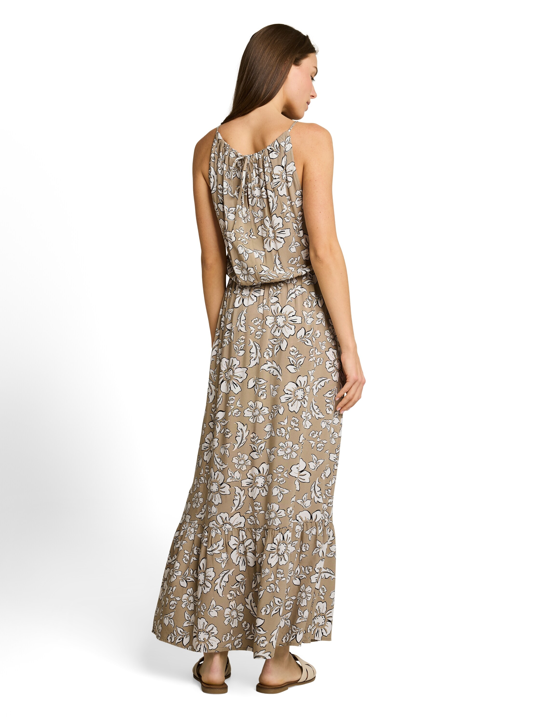 TOM TAILOR Spaghettikleid Ohne Taschen Sommerkleid im Blümchen-Look