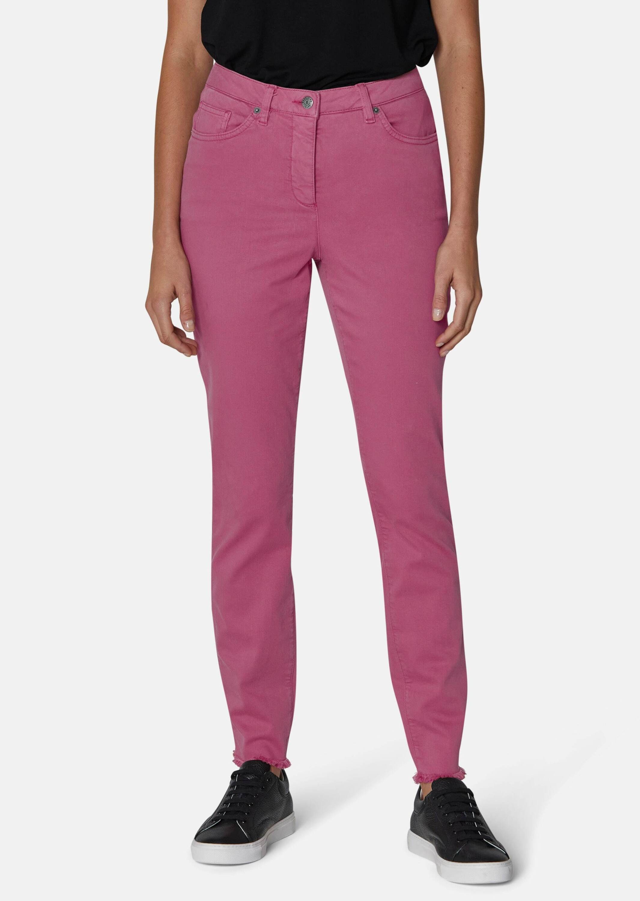 MADELEINE Regular-fit-Jeans »Jeans Mid Waist Skinny-Hose mit Fransen«