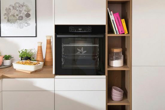 GORENJE Backofen-Set »BLACKSET2«, mit 1-fach-Teleskopauszug, Aqua Clean, AirFry-Funktion