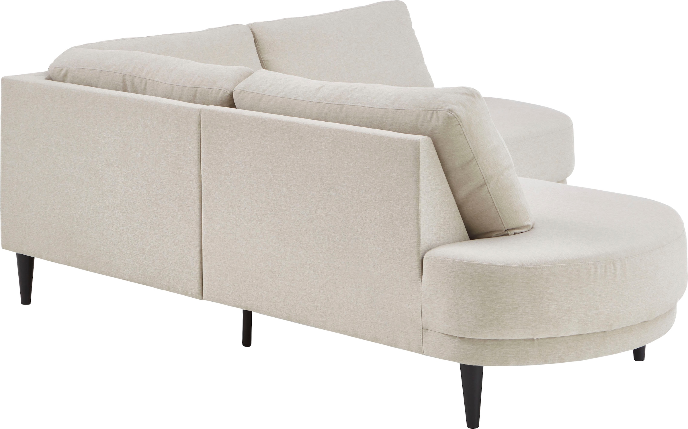 ATLANTIC home collection Ecksofa »Ronny L-Form«, mit Wellenunterfederung, organische Formsprache, organisches Sofa