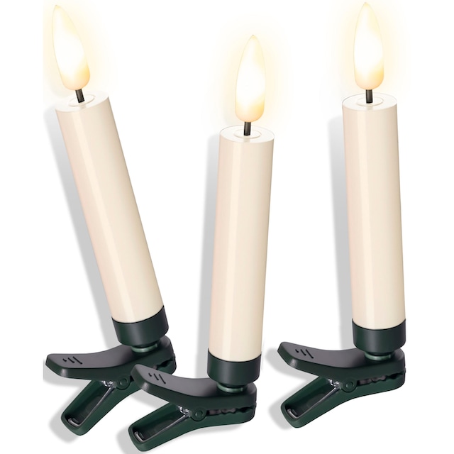 andas LED-Christbaumkerzen »Bjarne, 25 kabellos Kerzen mit 3D-Flamme, Höhe  ca. 11,5 cm«, 25 St.-flammig, Weihnachtsdeko, Christbaumschmuck mit  Dimm-/Flacker- und Timerfunktion auf Raten bestellen