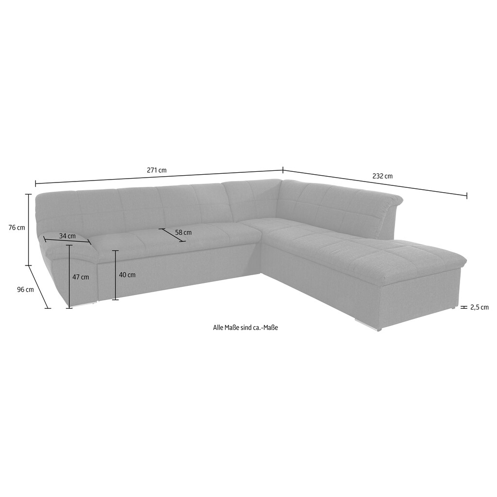 DOMO collection Ecksofa »Flash L-Form«