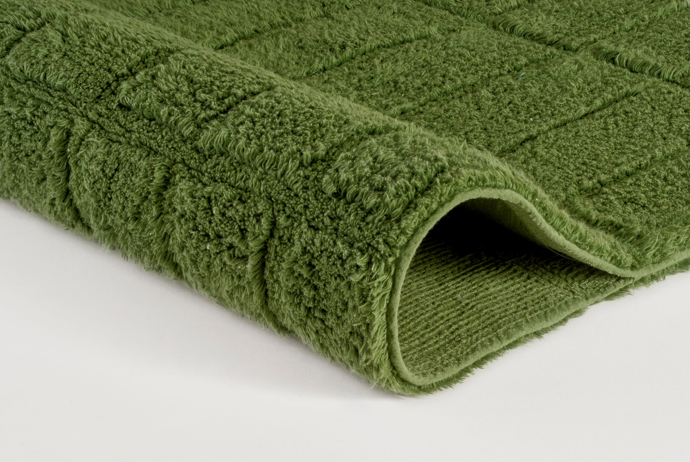 Kleine Wolke Badematte »Tiles«, rutschhemmend beschichtet, fußbodenheizungsgeeignet, Badteppich, Uni Farben, Hoch-Tief Effekt