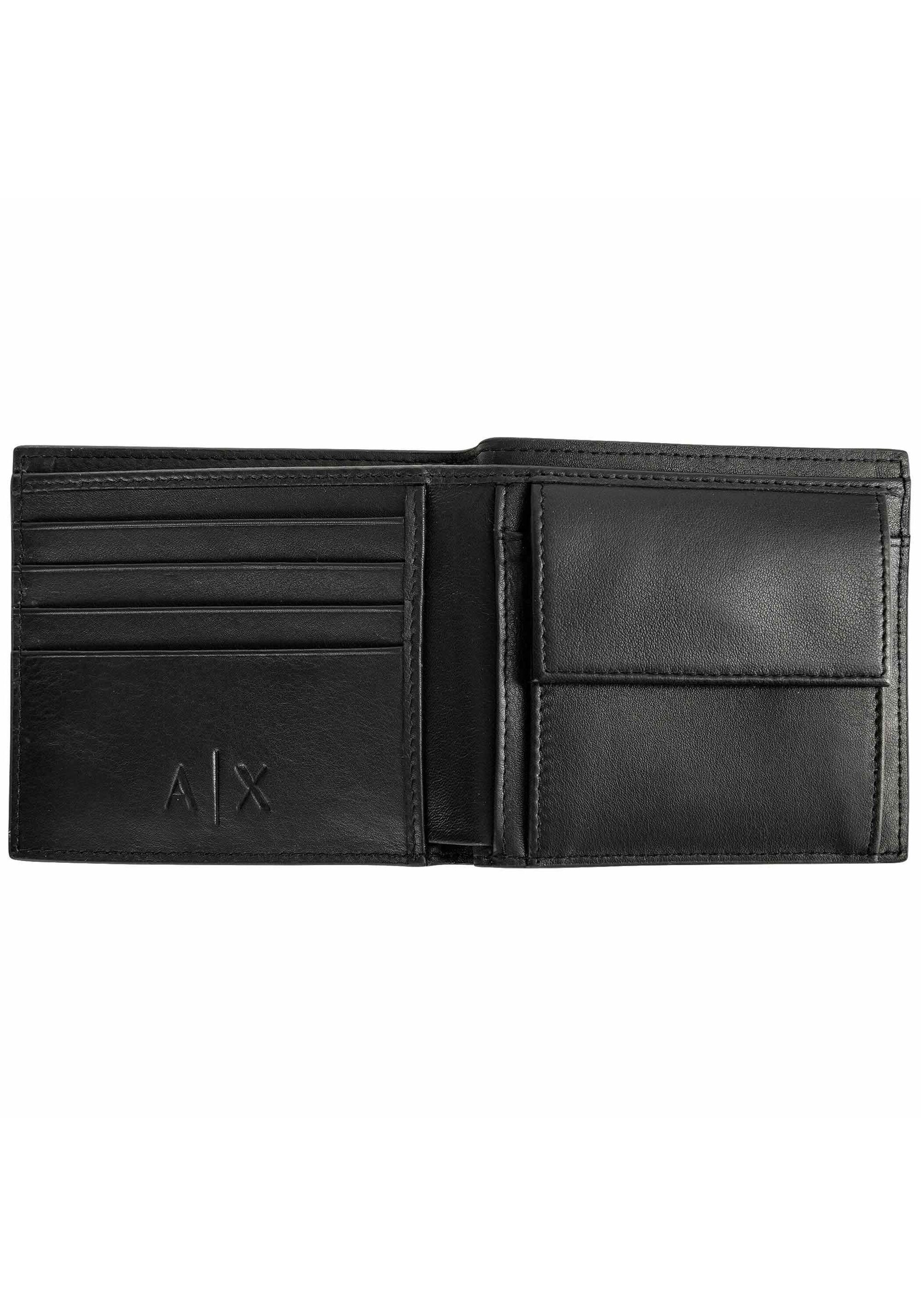 ARMANI EXCHANGE Geldbörse »Geldbörse PLAIN LEATHER BIFOLD WITH COIN POCKET 1er Pack«