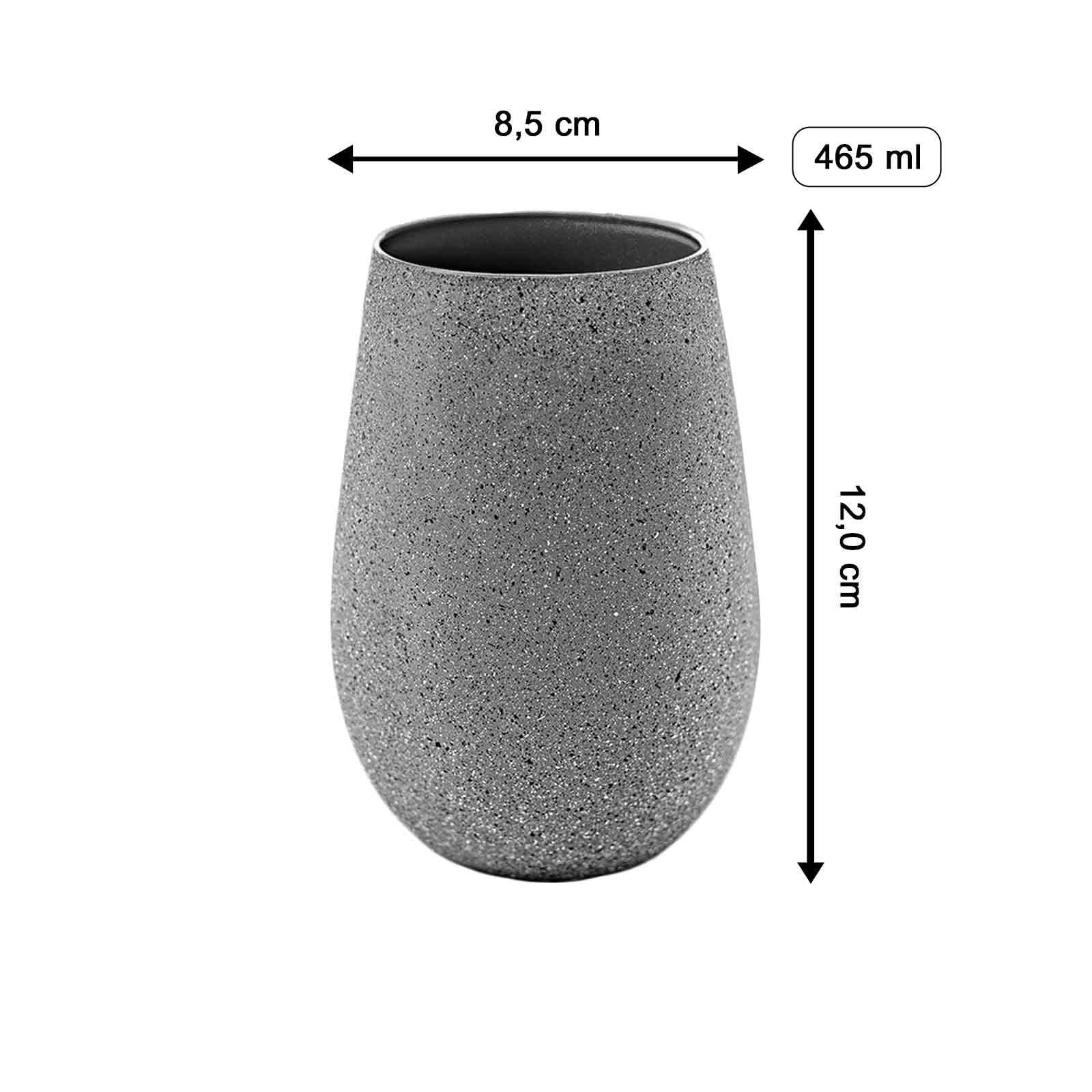 Stölzle Glas »Becher STONES 465 ml 6er Set grau«