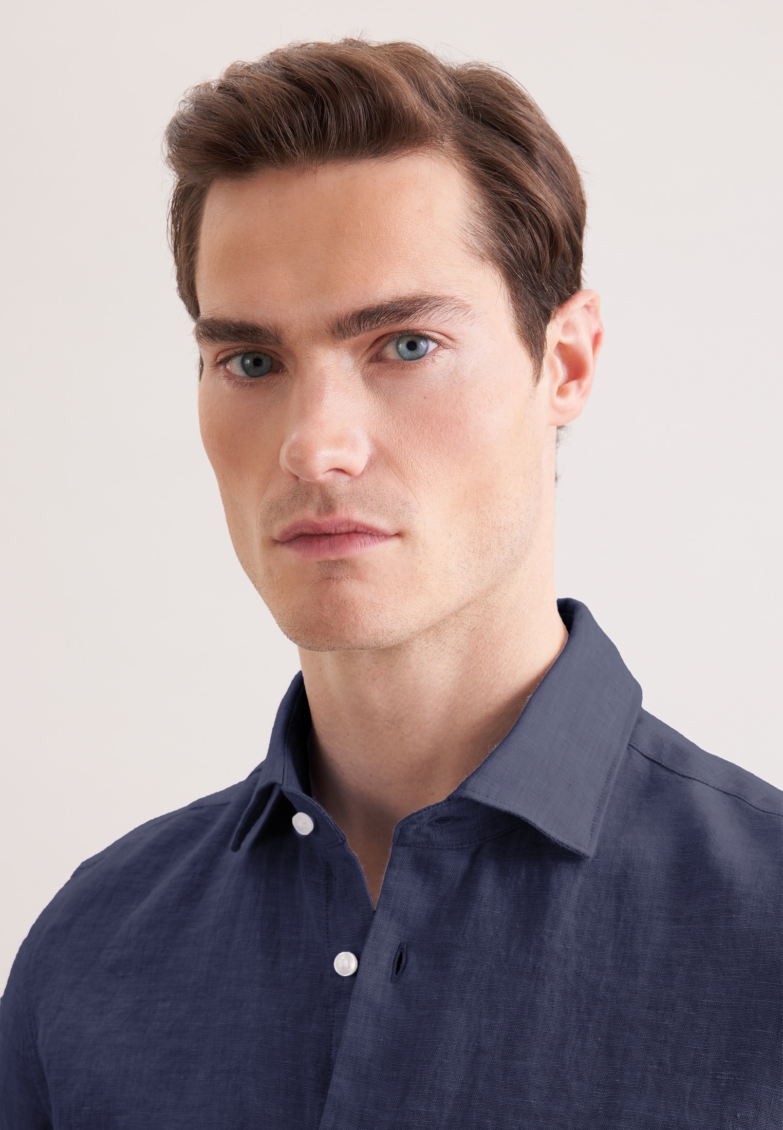 seidensticker Leinenhemd »Schwarze Rose« Slim 1/2 Kentkragen Uni