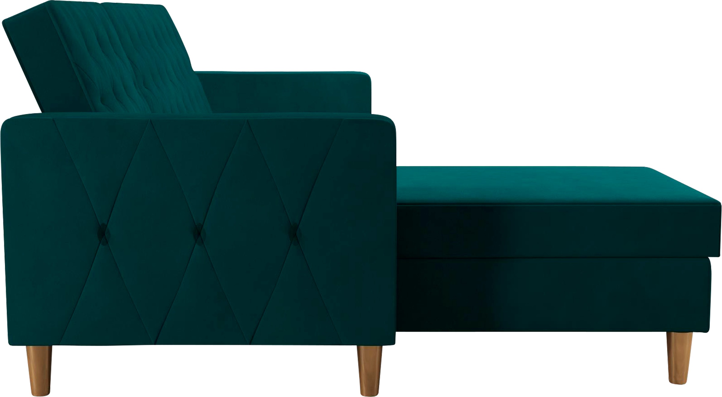 Dorel Home Ecksofa »Liberty, L-Form,« mit Schlafffunktion, Recamiere beidseitig montierbar, Sitzhöhe 43 cm