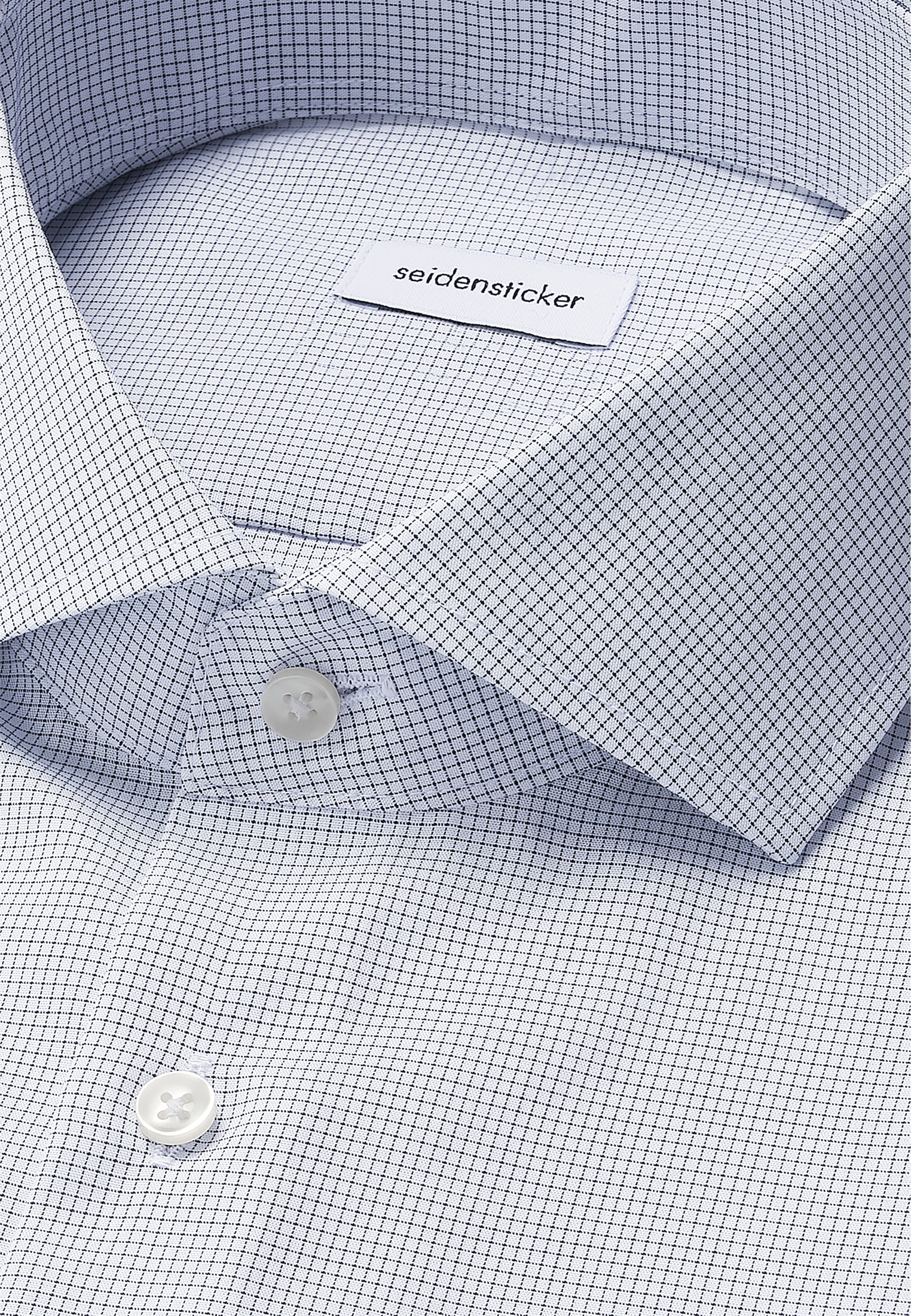 seidensticker Businesshemd »Schwarze Rose« X-Slim 1/1 Kentkragen Karo