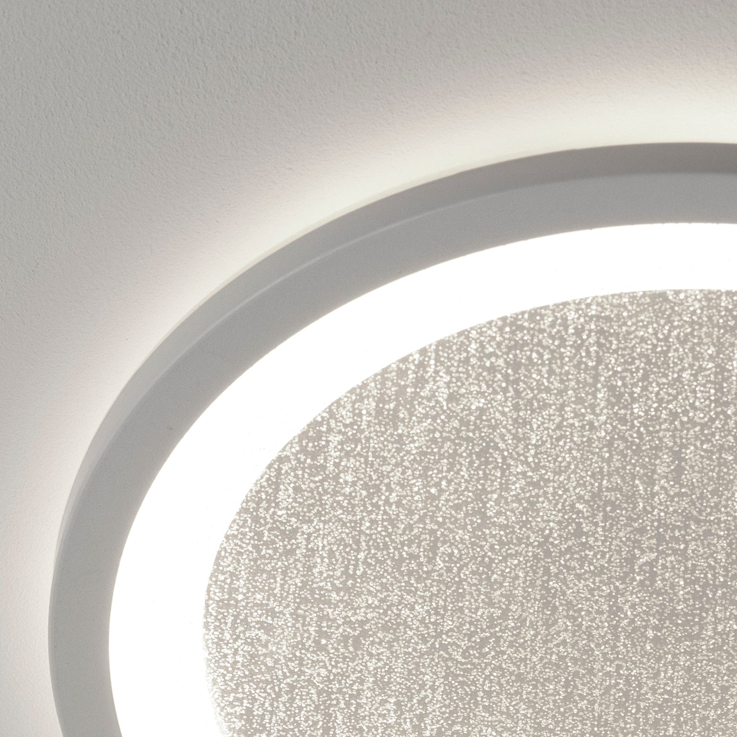 BreLight LED Deckenleuchte »Tanida« 1 Stk. Neutralweiß LED-Deckenlampe mit Glitzereffekt, 22 W, 2200 lm, 4000 K, weiß