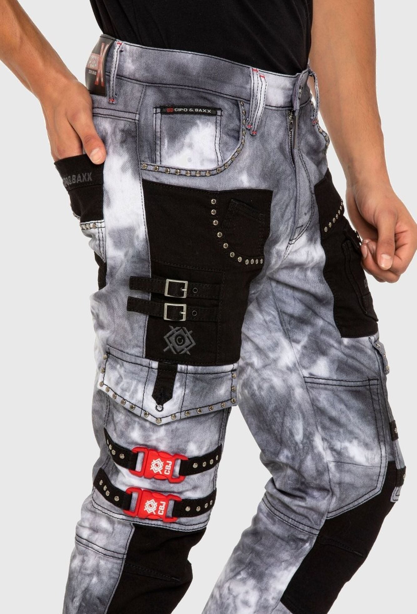 Cipo & Baxx Cargojeans »Cipo & Baxx Hose« im Bikerstyle