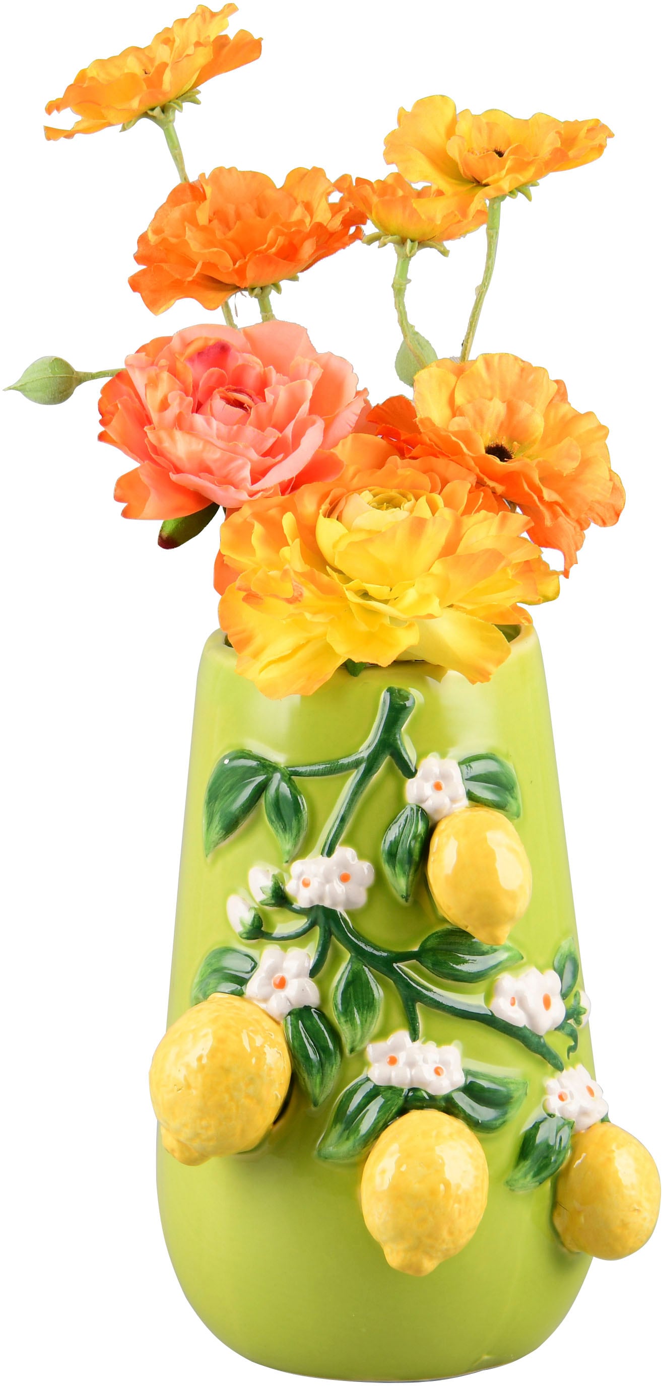 MIRRORS AND MORE Dekovase »CITRI« Bunte Dekovase mit Zitronen