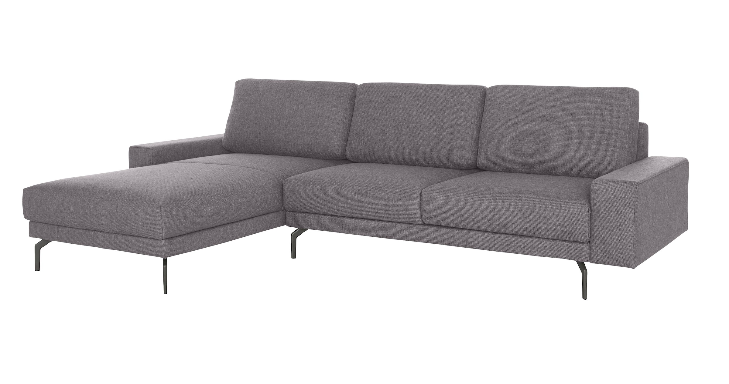 Creation BY ROLF BENZ Ecksofa »CR.450, Designecksofa, Polsterecke, L-Form« Armlehne breit und niedrig, Alugussfüße in umbragrau, Breite 294 cm